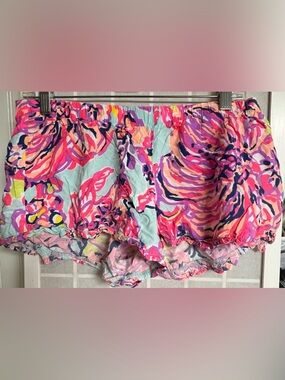 LILLY PULITZER Kya Shorts Ruffle Hem Bright